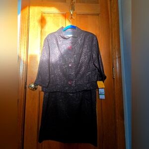 Michael KORS Dress Suit Set Sz 14, Brown Animal Print New